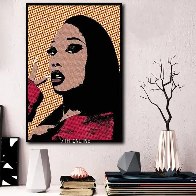 Megan Thee Stallion Canvas Art Poster for Bedroom Decor