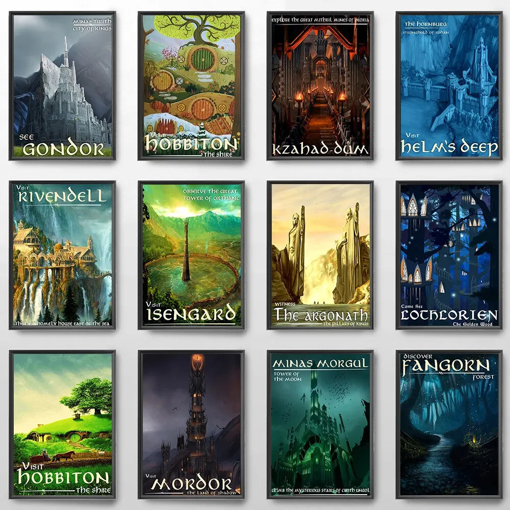 Tolkien Shire Landscape Canvas Print Wall Art Decor