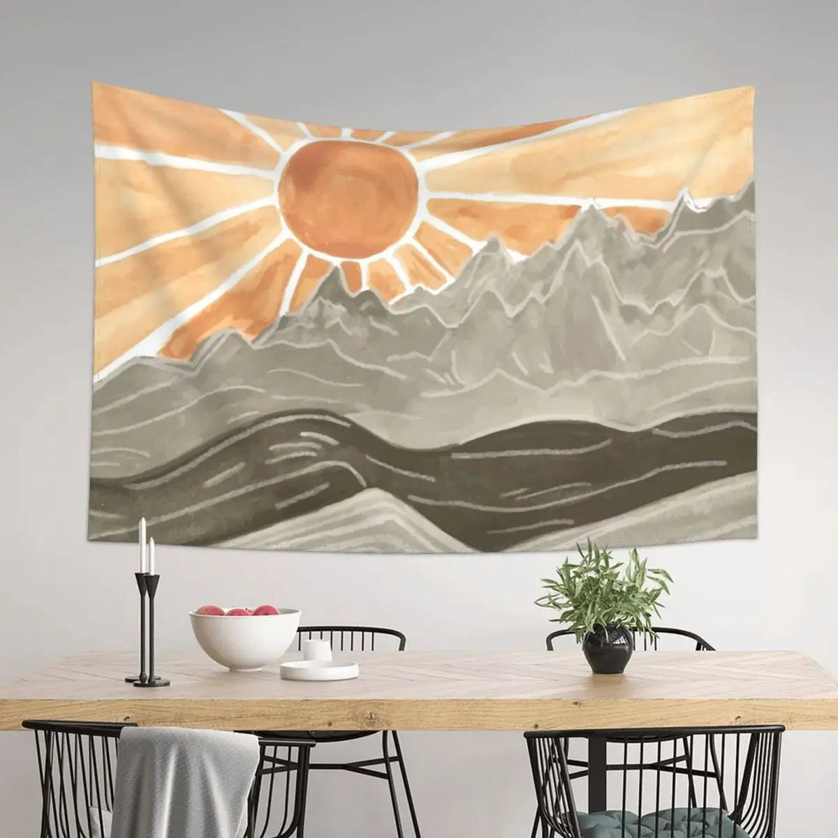Sunburst Tapestry Wall Decor for Bedroom & Christmas