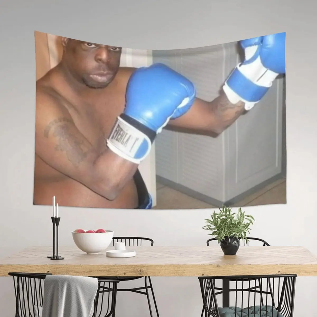 Lester Green Boxing Tapestry - Bedroom Decor for Girls