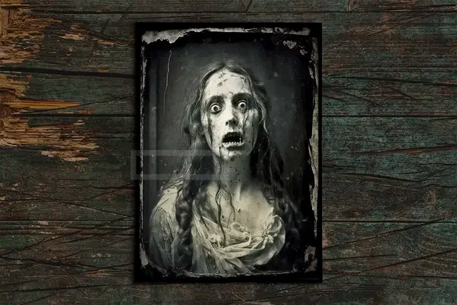 Ghost Portrait Canvas Art - Spooky Horror Wall Decor