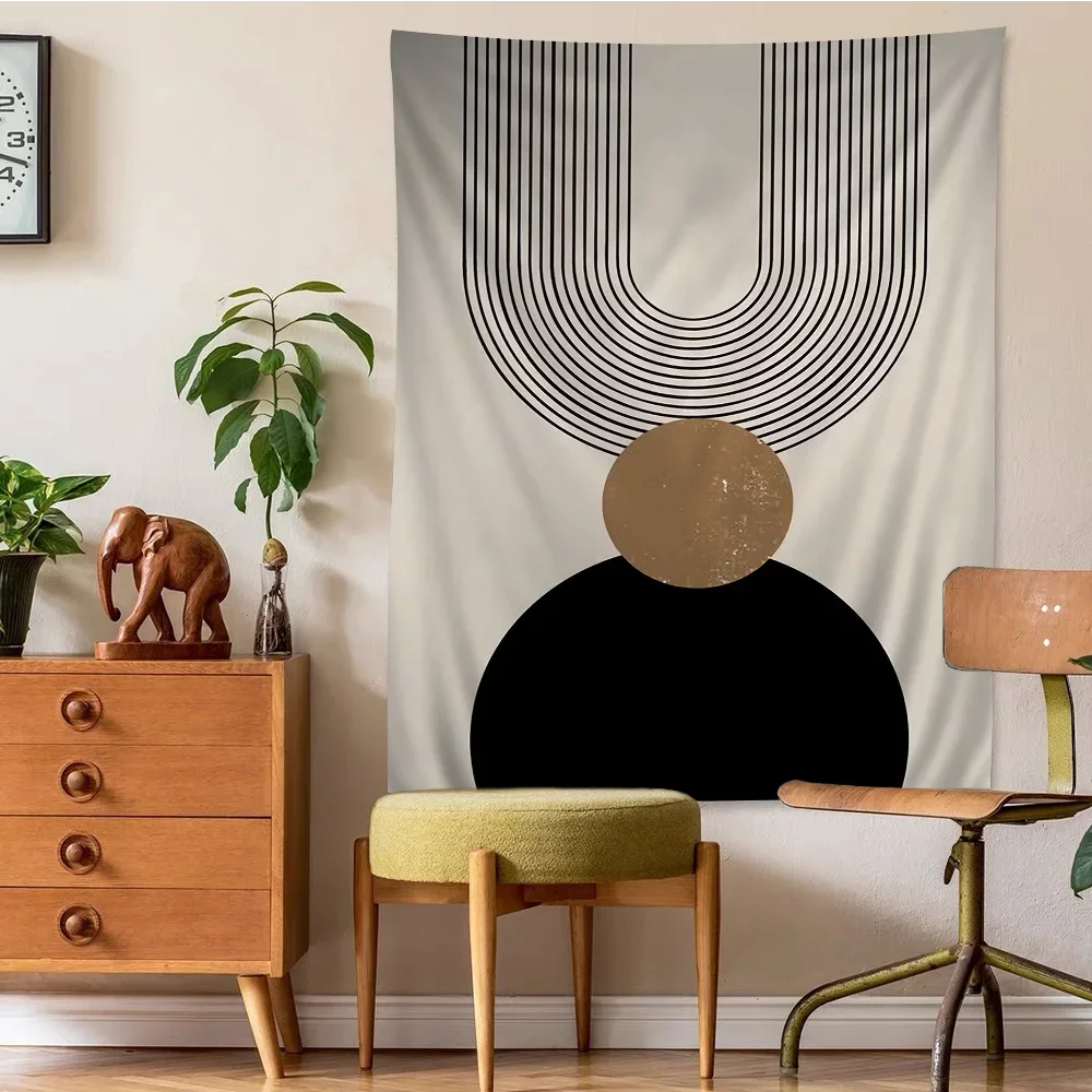 Abstract Line Art Tapestry - Sci-Fi Room Decor