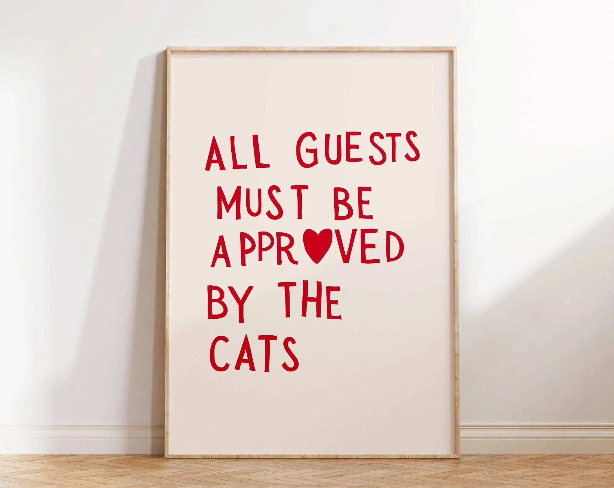 Heart Typography Canvas: Funny Aesthetic Wall Art Decor