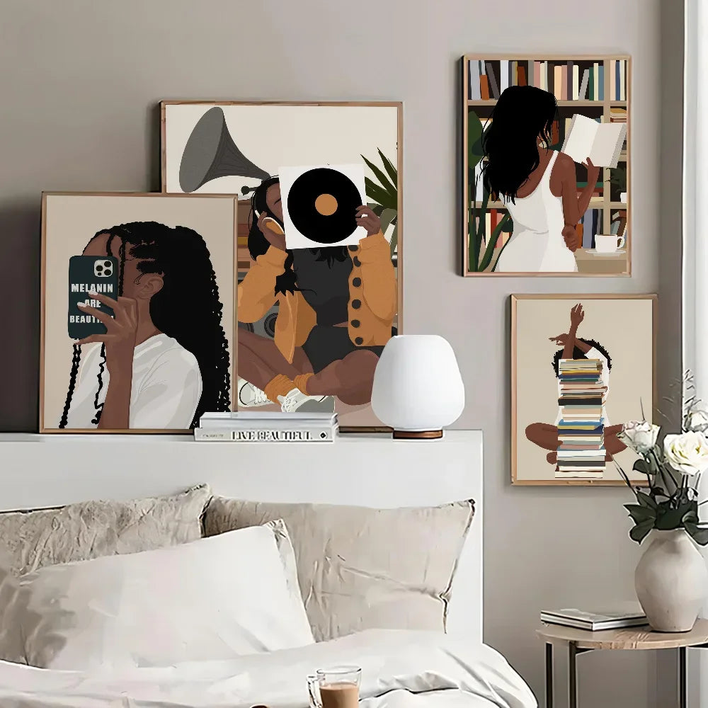 Black Girl Aesthetic Art Poster - Stylish Wall Decor
