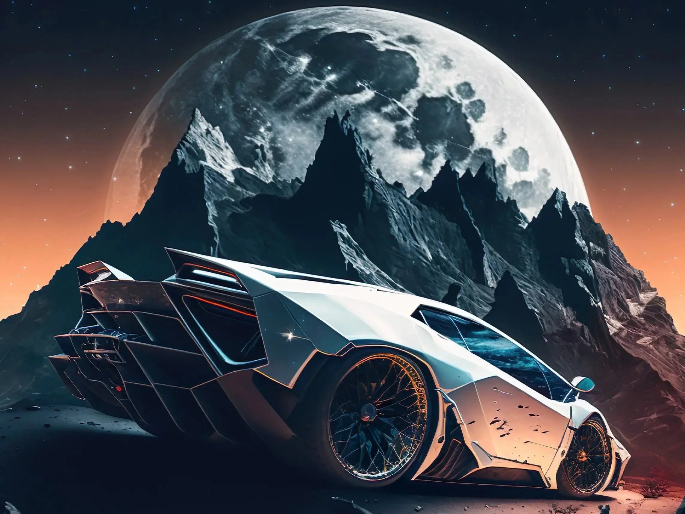 Vintage Super Car Canvas Print Wall Art Decor