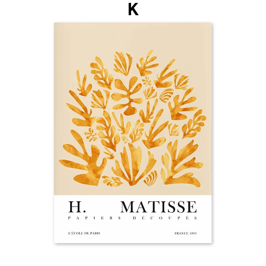 Matisse Picasso Boho Flower Fruit Wall Art Canvas Prints