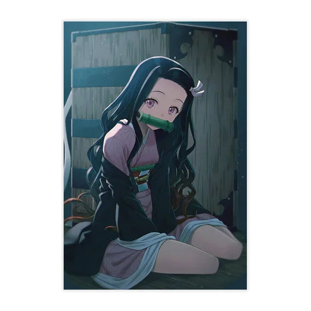 Nezuko Demon Slayer Anime Canvas Wall Art Poster