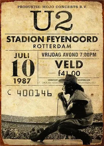 Johnny Cash Vintage Metal Sign - Rock N Roll Decor