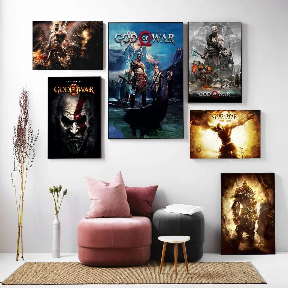 God of War Canvas Art Prints for Living Room Decor