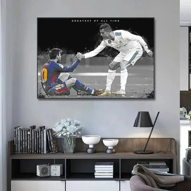 Lionel Messi Soccer Poster Unframed Wall Art Decor