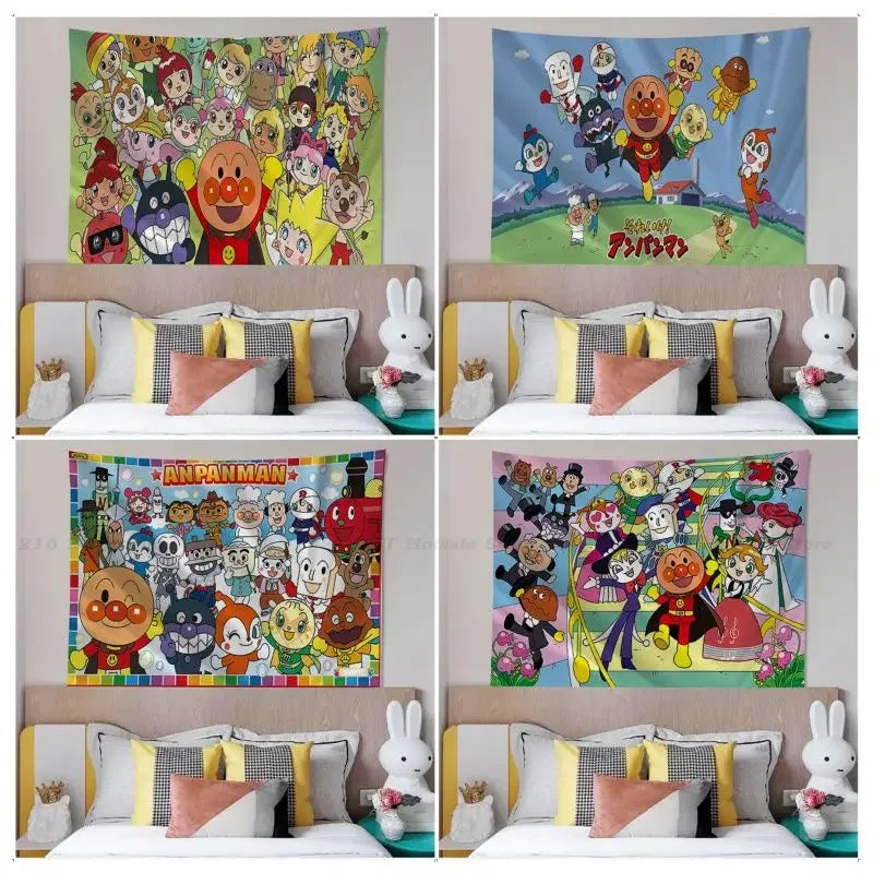 Anpanman Buddha Tapestry Bohemian Wall Decor