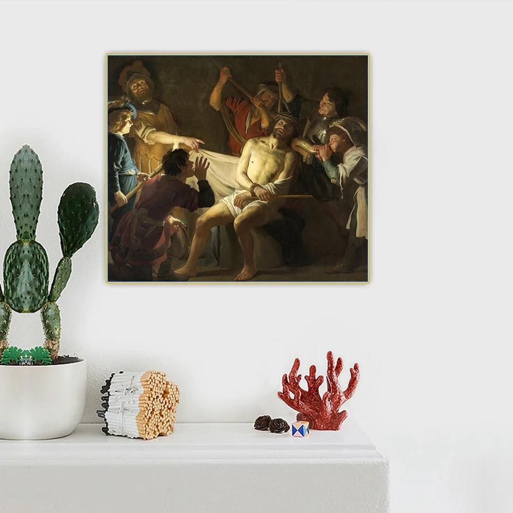 Jesus Crowning of Thorns Canvas Poster - Religious Wall Art