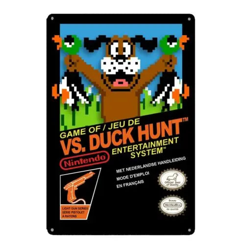 Duck Hunt NES Retro Game Metal Sign 20x30cm
