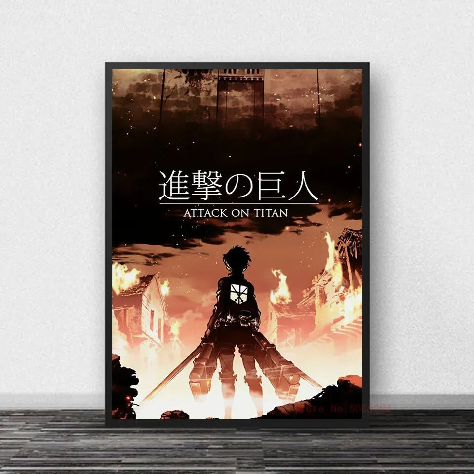 Attack on Titan Anime Canvas Art Poster Decor