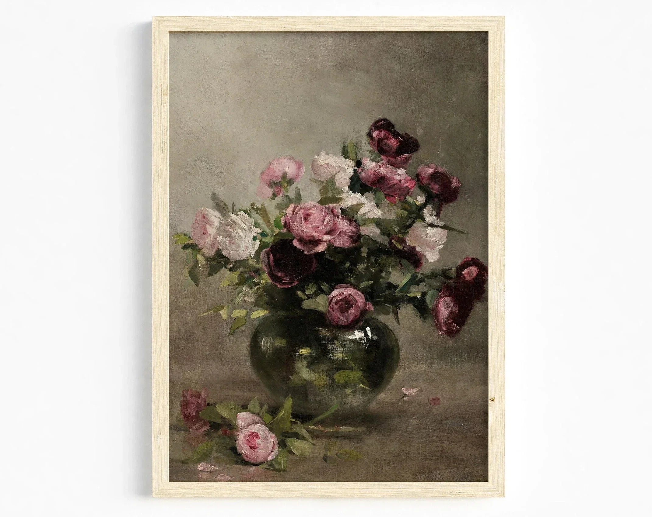Retro Floral Botanical Canvas Print Wall Decor