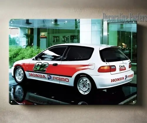 Honda Civic Metal Poster - Collectible Tin Sign