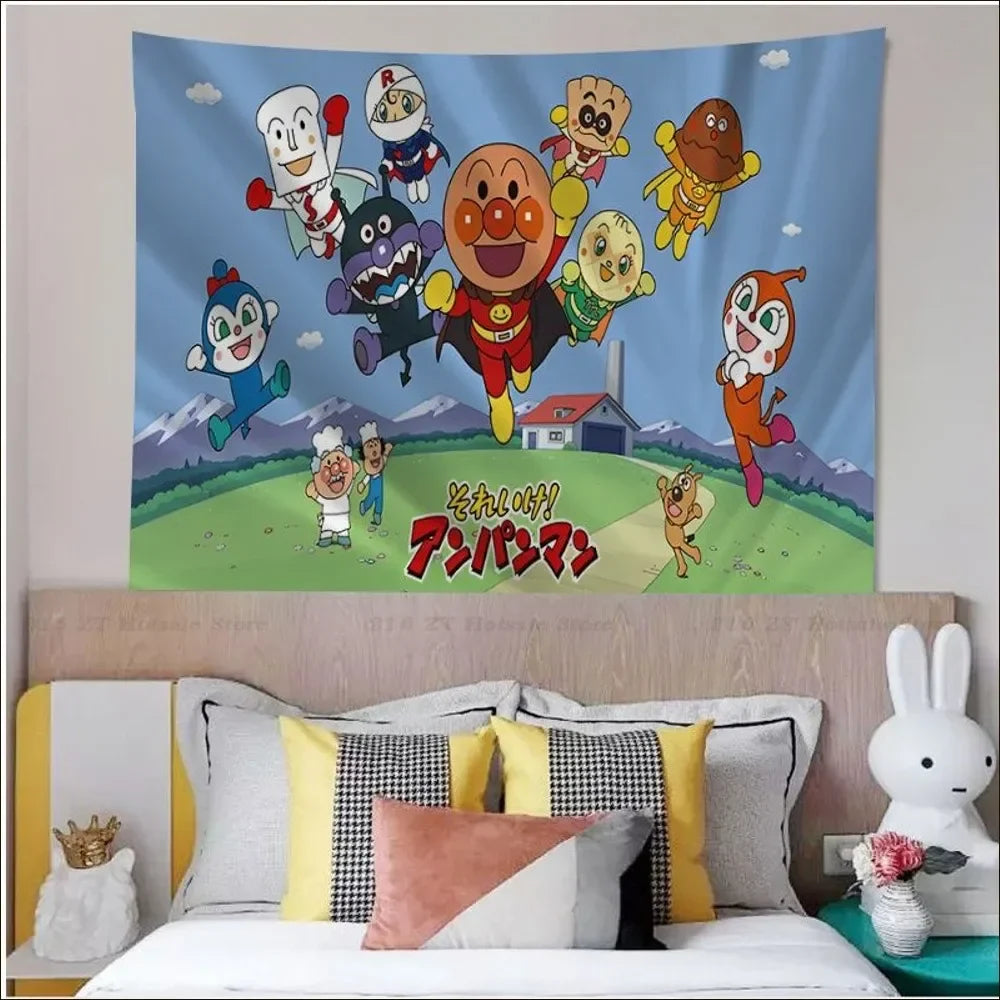 Anpanman Buddha Tapestry Bohemian Wall Decor