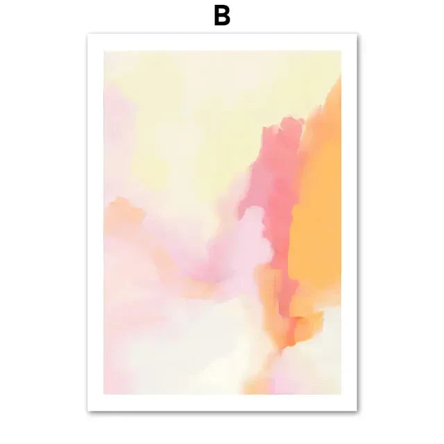 Watercolor Flower Canvas Art Nordic Living Room Decor