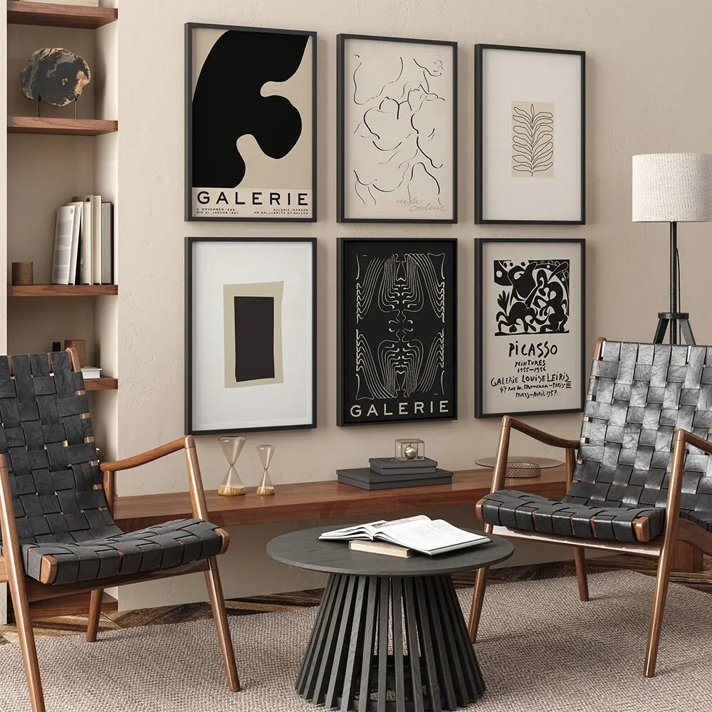 Picasso Abstract Boho Canvas Art for Living Room Decor