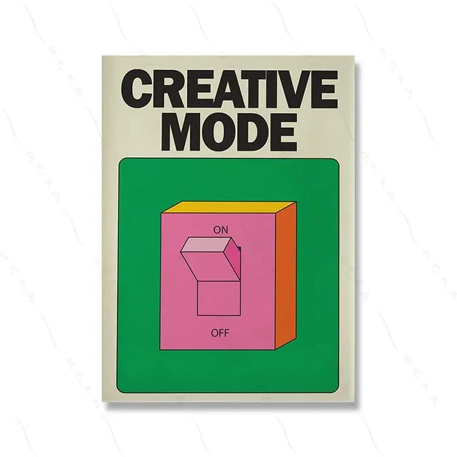 Pink Retro Switch Canvas Art Poster for Living Room Decor