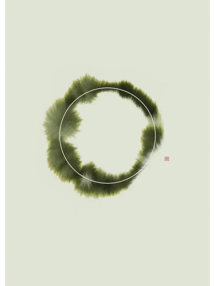 Zen Circle Canvas Print: Japanese Meditation Wall Art