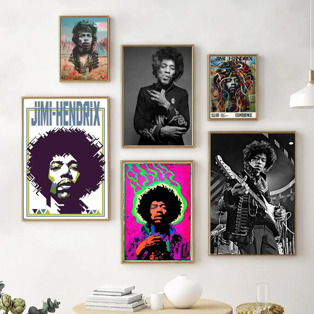 Jimi Hendrix Canvas Wall Art Poster Decor