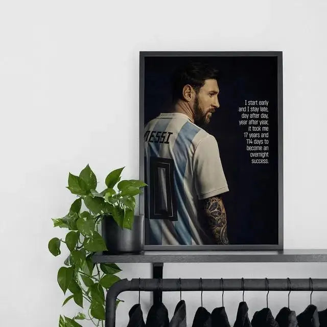 Messi Ronaldo Soccer Poster Unframed Wall Art Decor