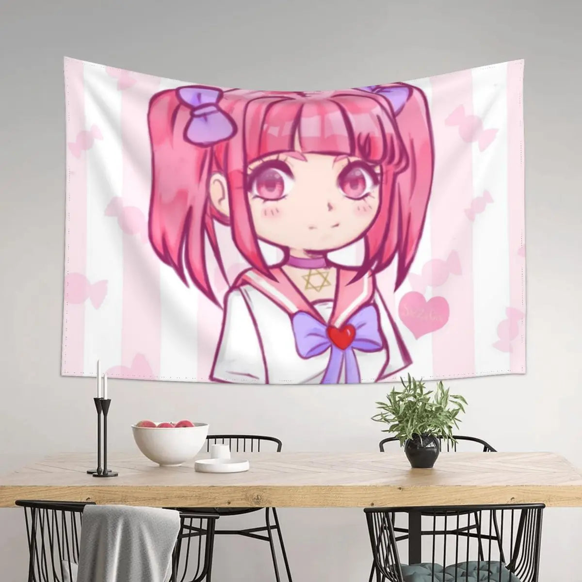 Menhera Chan Japanese Tapestry Wall Decor