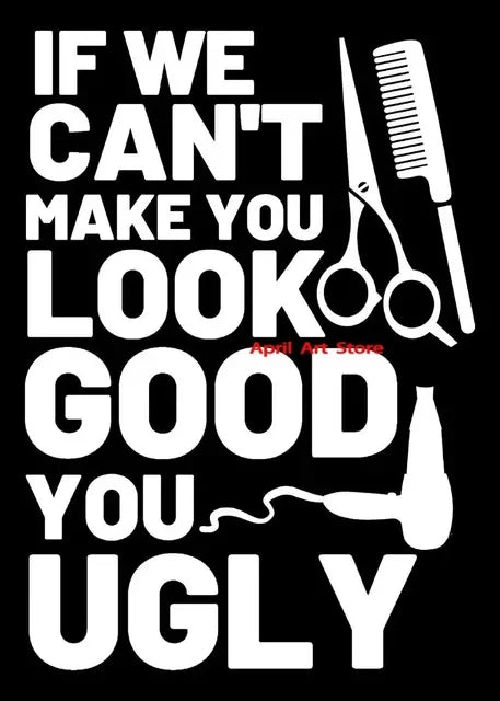 Hairdresser Quote Canvas Art for Salon Decor