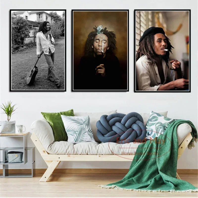 Bob Marley Canvas Wall Art Poster Print Decor