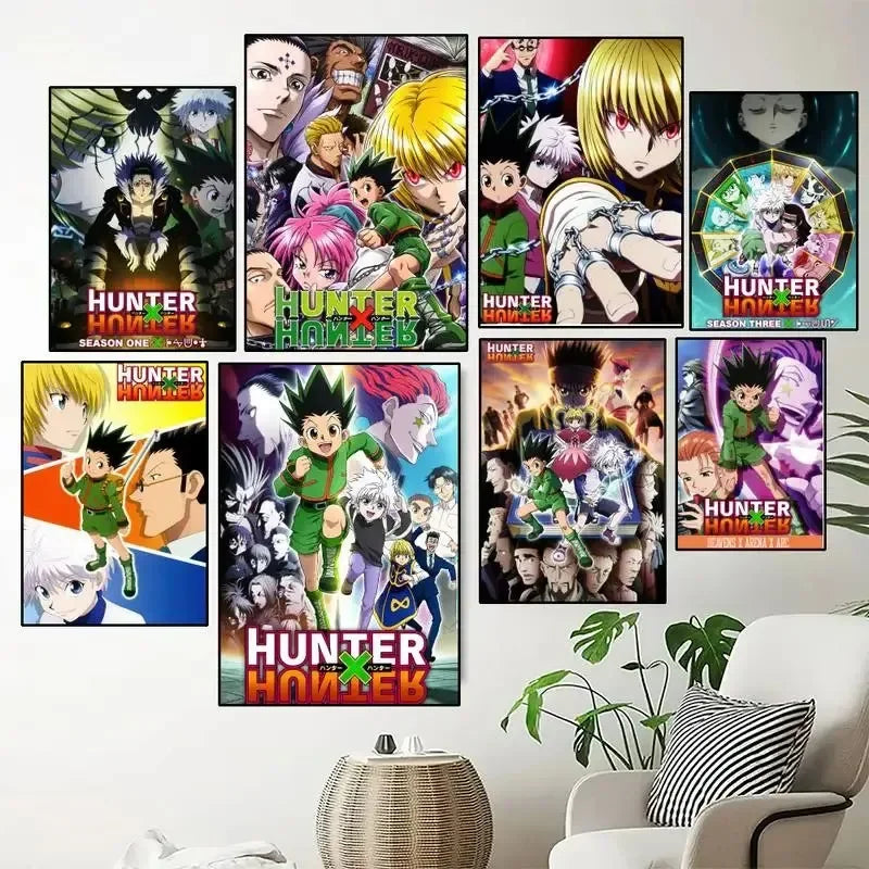 Hunter x Hunter Canvas Poster: Gon, Zoldyck, Hisoka Art