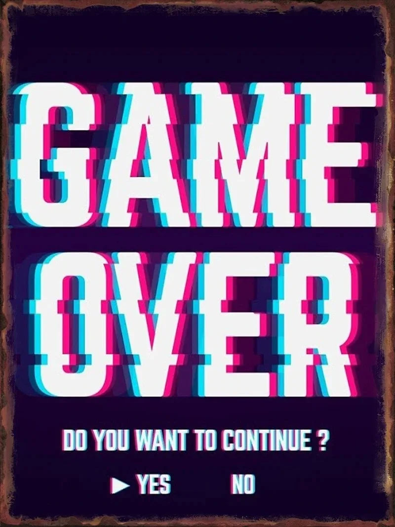 Vintage Warning Metal Tin Signs Wall Decor