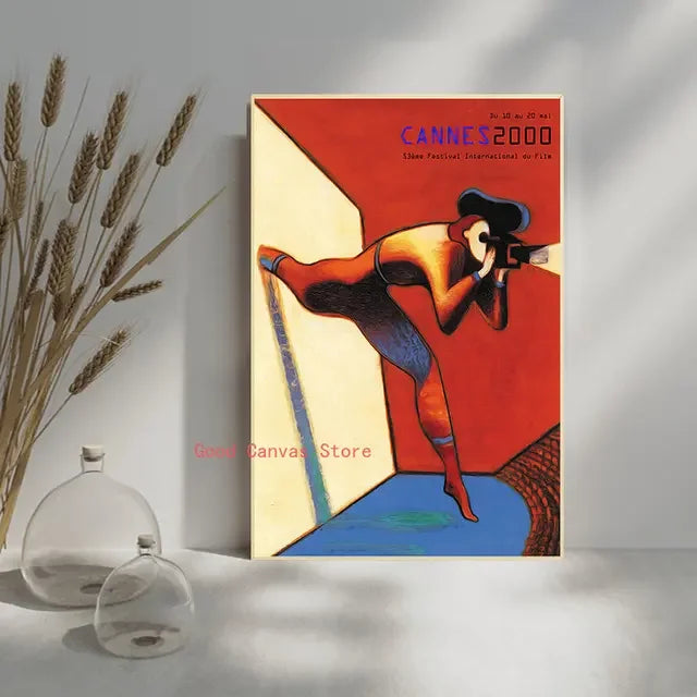 Vintage Cannes Film Festival Canvas Art Prints
