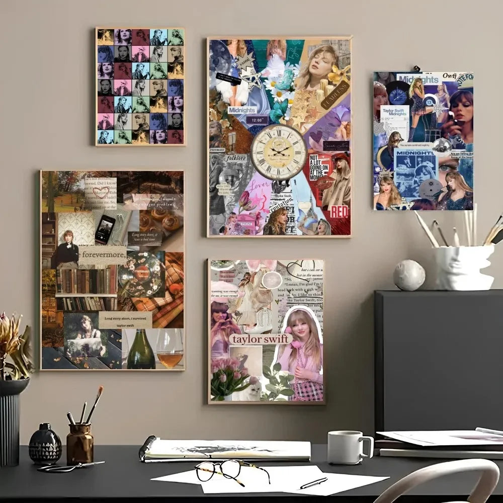 Taylor Swift Art Poster Waterproof Sticker Wall Decor