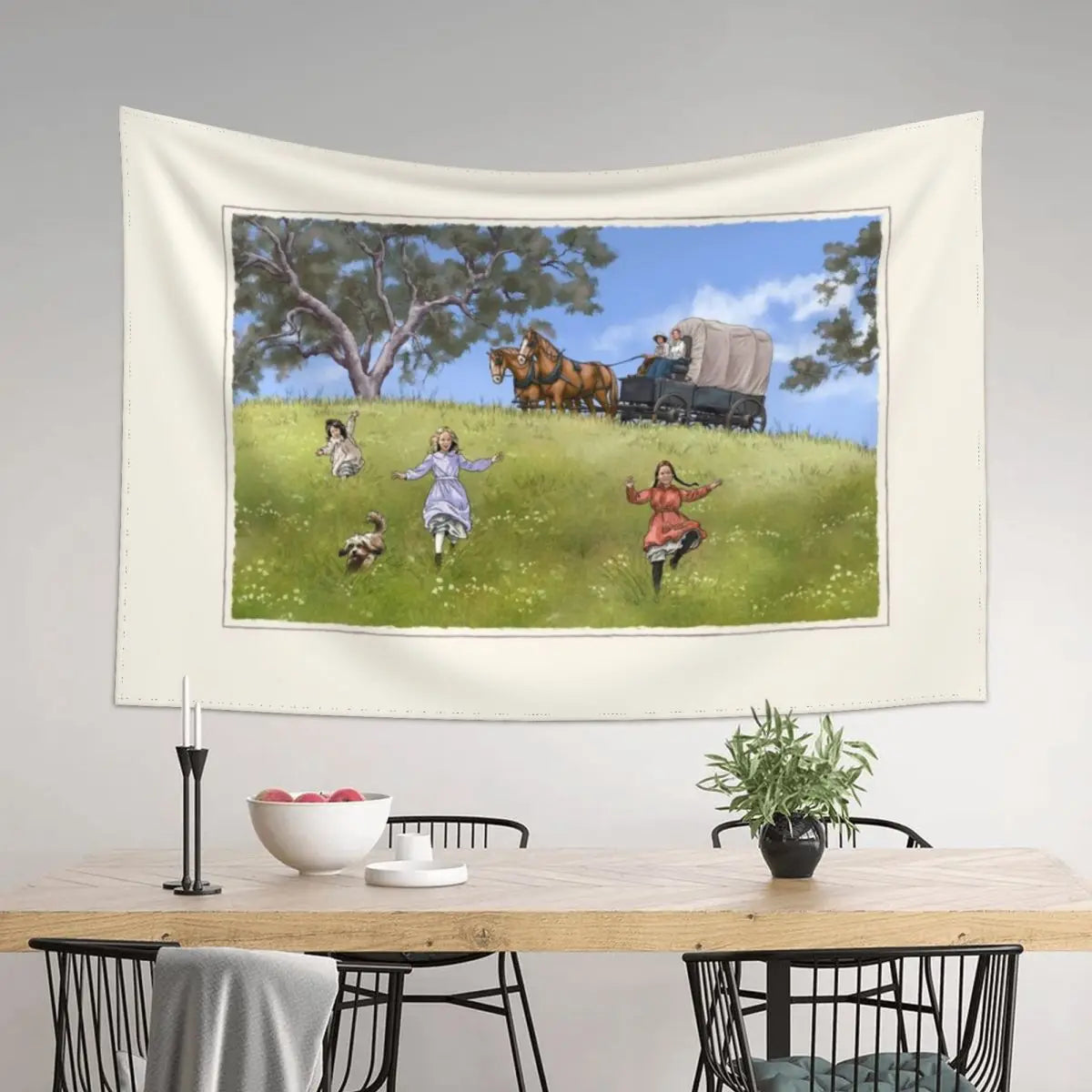 Aesthetic Prairie Family Bedroom Tapestry Decor