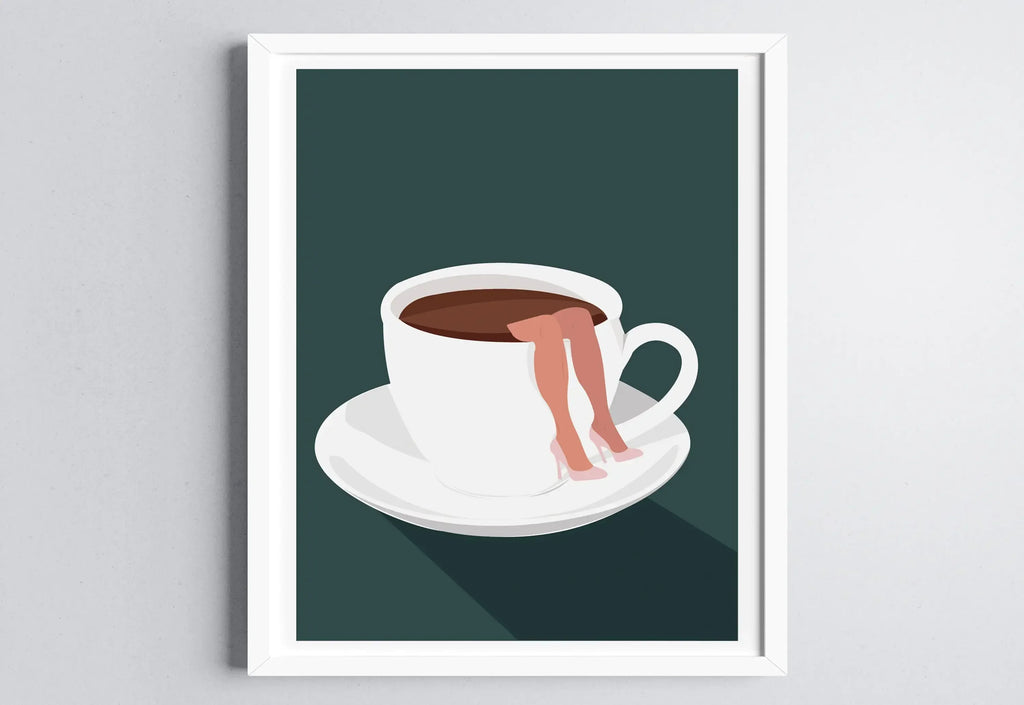 Coffee Lover Abstract Art Print - Kitchen & Living Room Decor