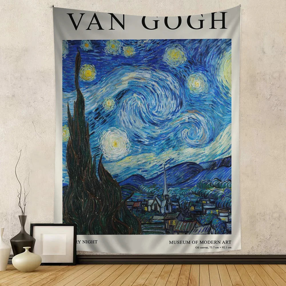 Van Gogh Starry Night Tapestry Wall Decor