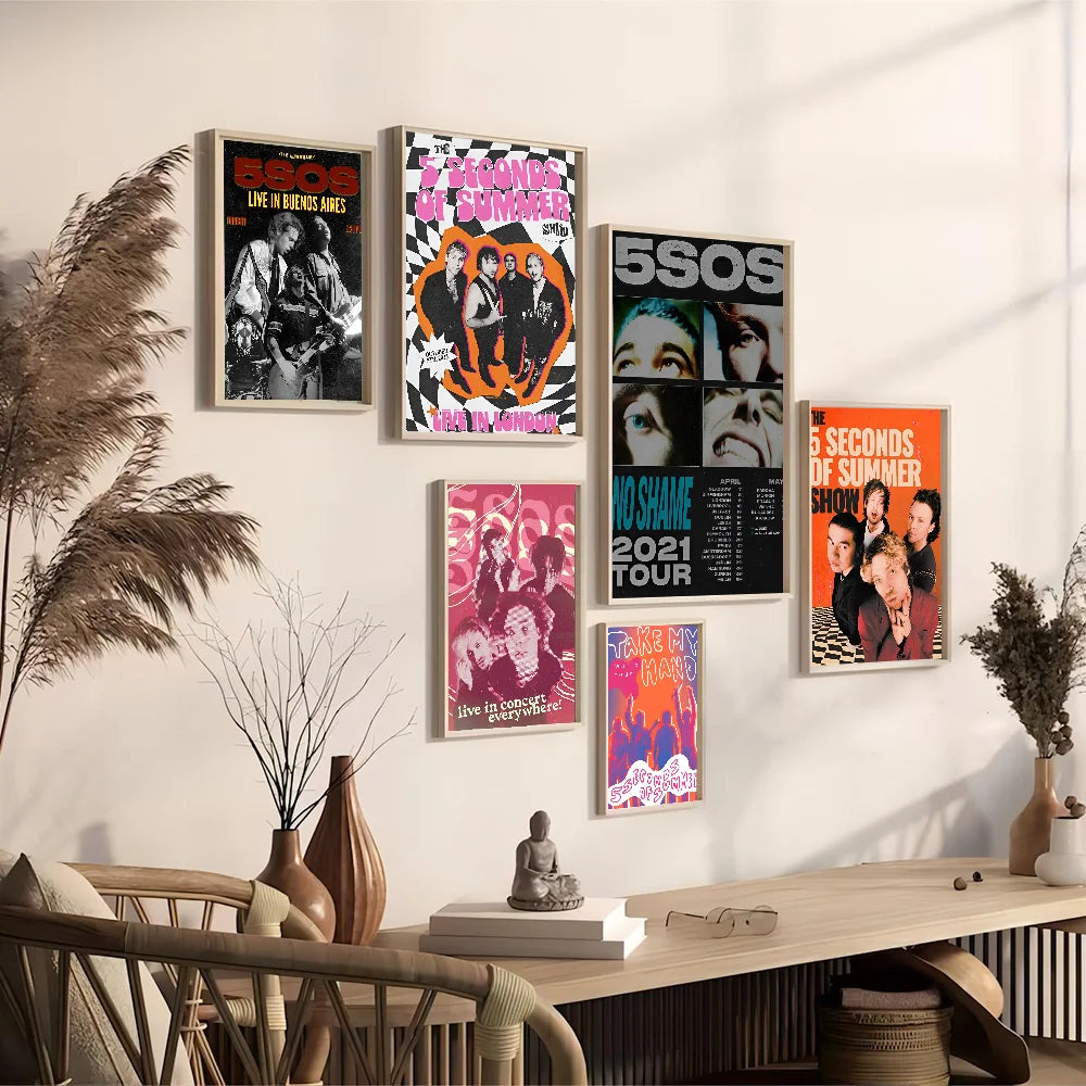 5 Seconds of Summer Band Poster Waterproof Sticker Art