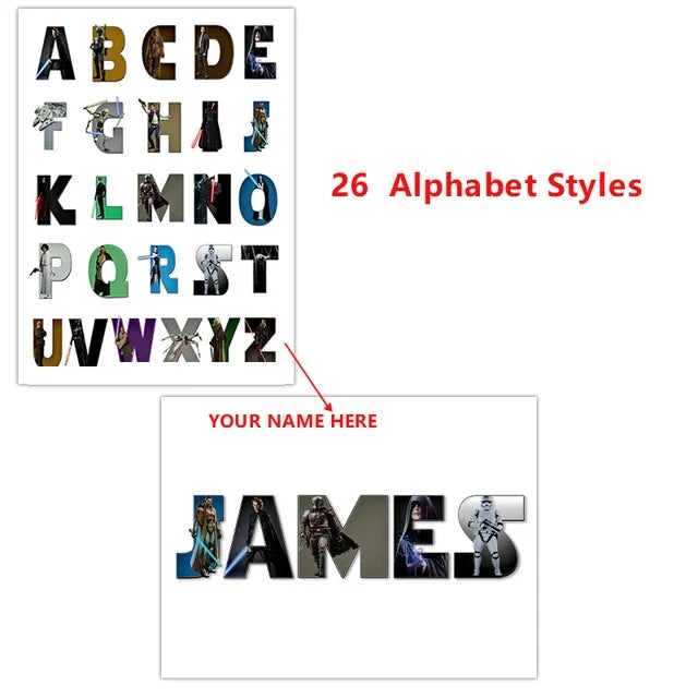 Personalized SciFi Character Art Print Wall Decor