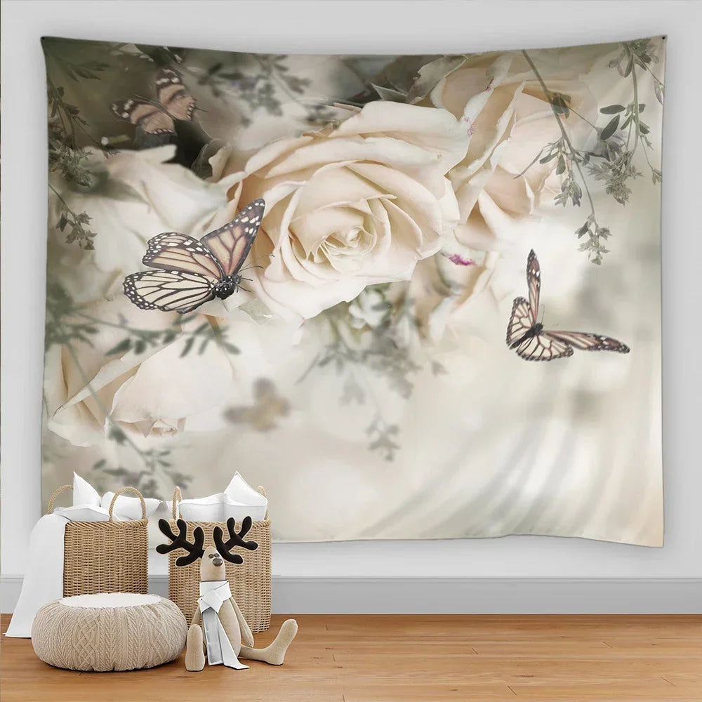 3D Butterfly Tapestry Wall Art Decor for Bedroom