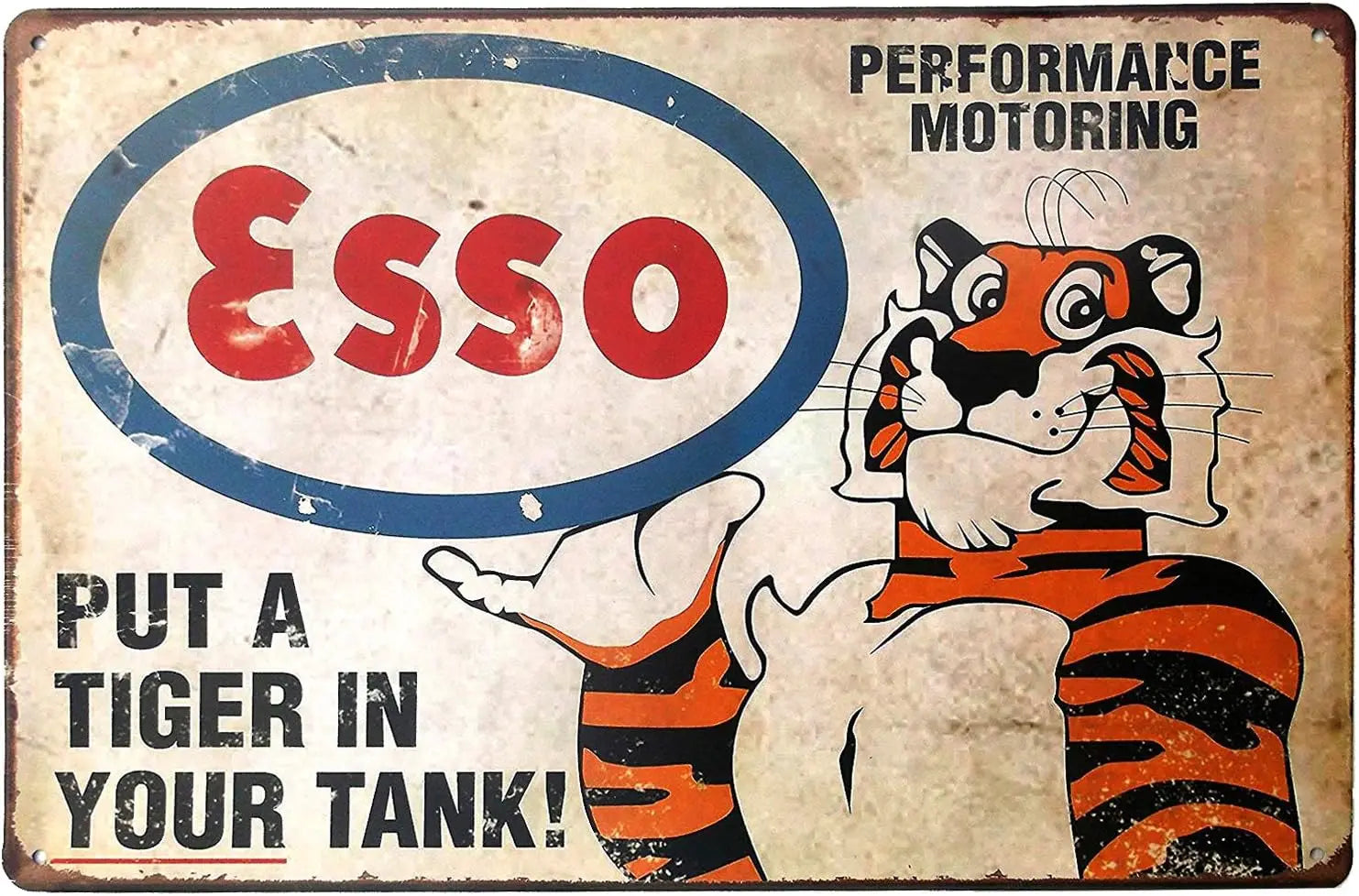 Tiger Fun Metal Tin Sign Vintage Garage Decor