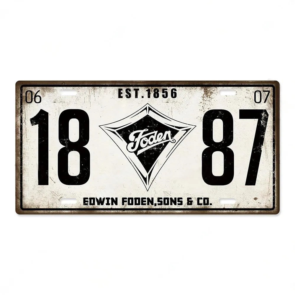 Vintage Truck Metal Sign Decor for Bar