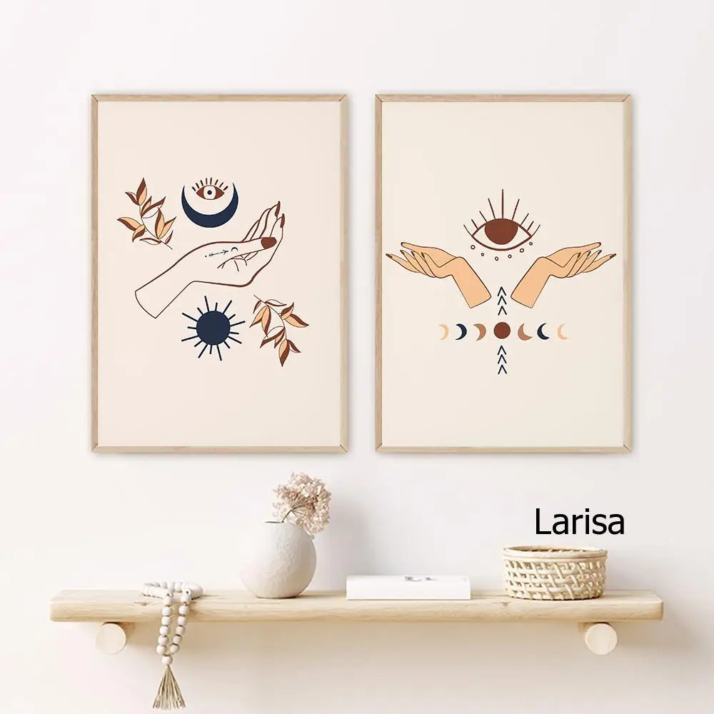 Boho Abstract Canvas Art Nordic Minimalist Wall Decor