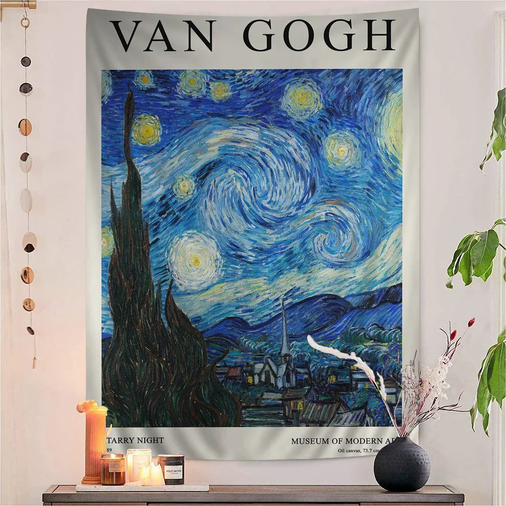 Van Gogh Starry Night Tapestry Wall Decor
