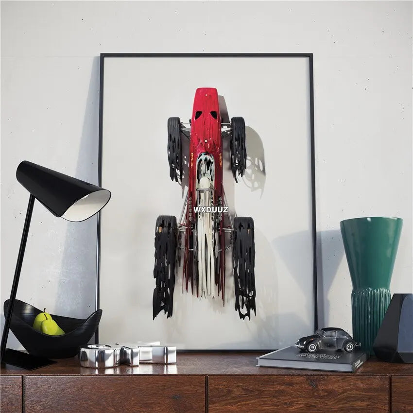 Formula Racing Champion Poster Canvas Wall Art Decor