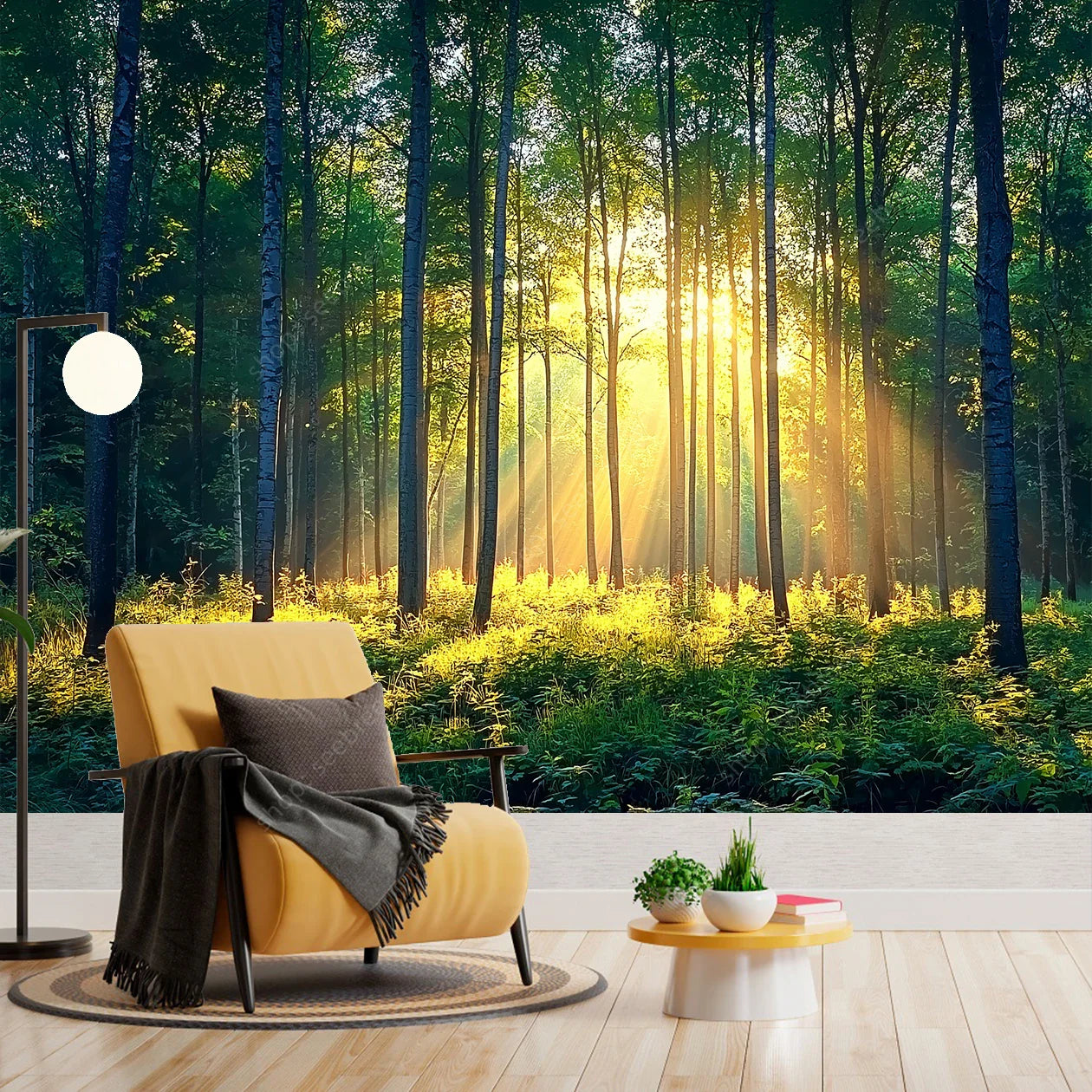 Forest Landscape Tapestry Wall Art for Bedroom Decor