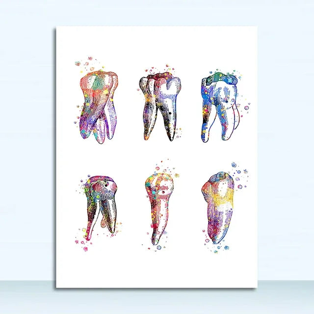 Dental Clinic Tooth Art Print - Hygienist & Dentist Decor