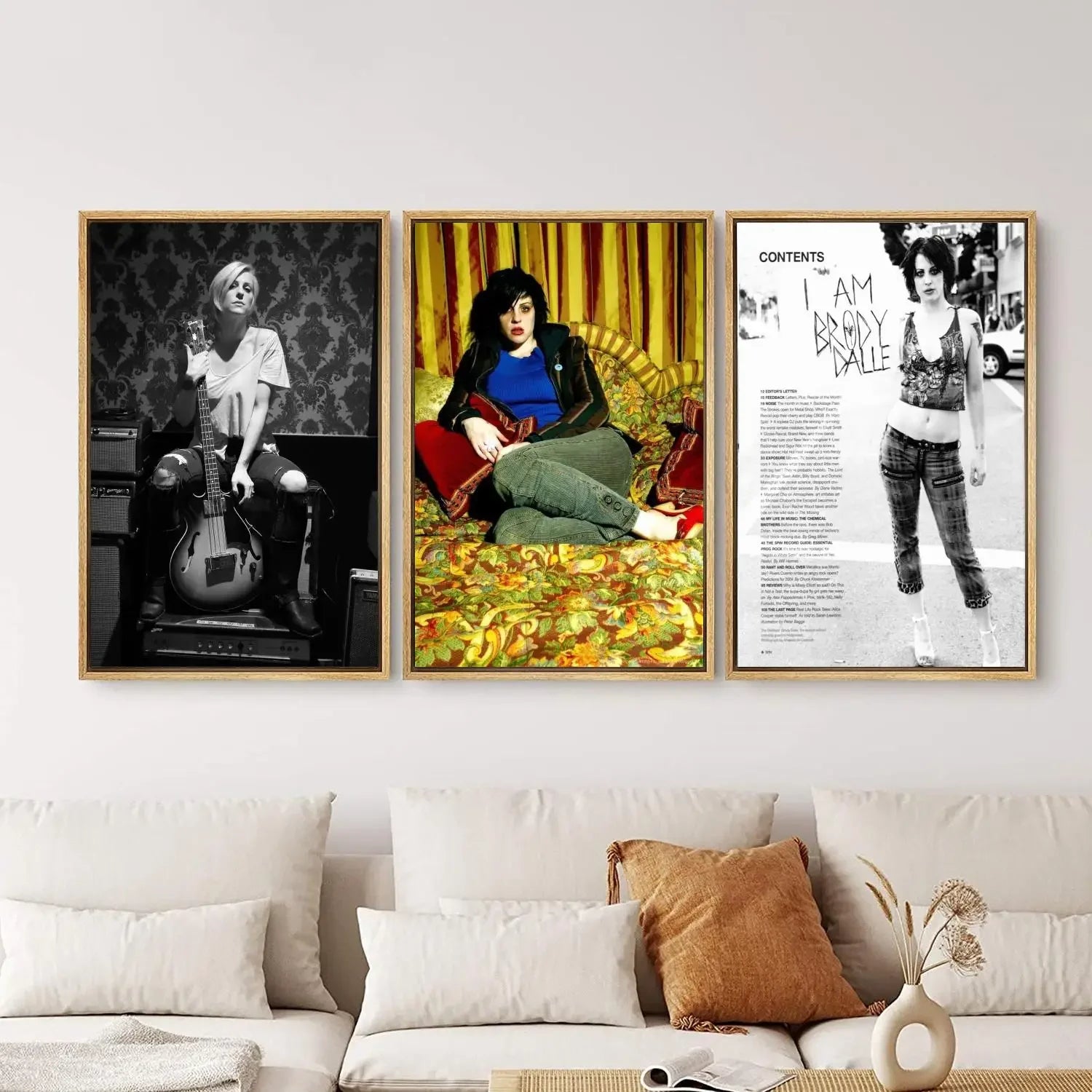 Brody Dalle Canvas Poster: Modern Bedroom Wall Art