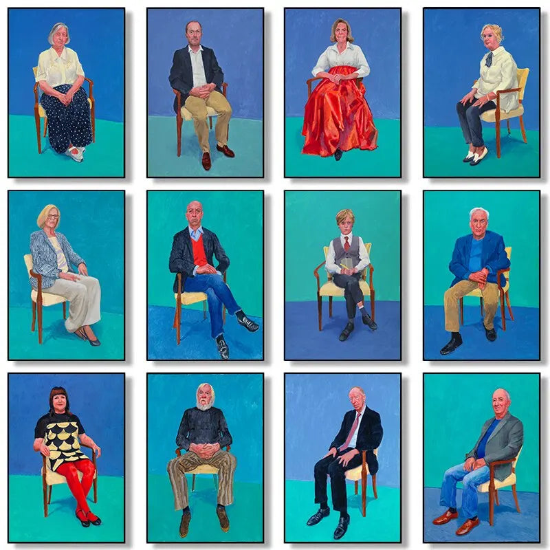 David Hockney Portraits Wall Art Prints Canvas Decor