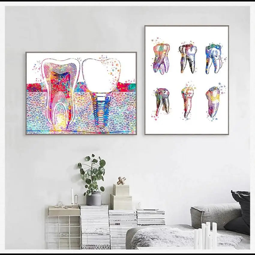 Dental Clinic Tooth Art Print - Hygienist & Dentist Decor